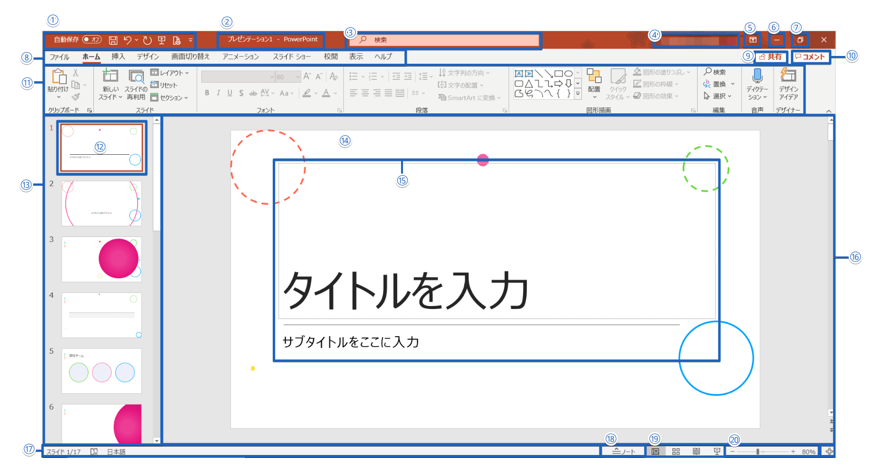 パワーポイントの画面名称を紹介 基本知識を身につけよう