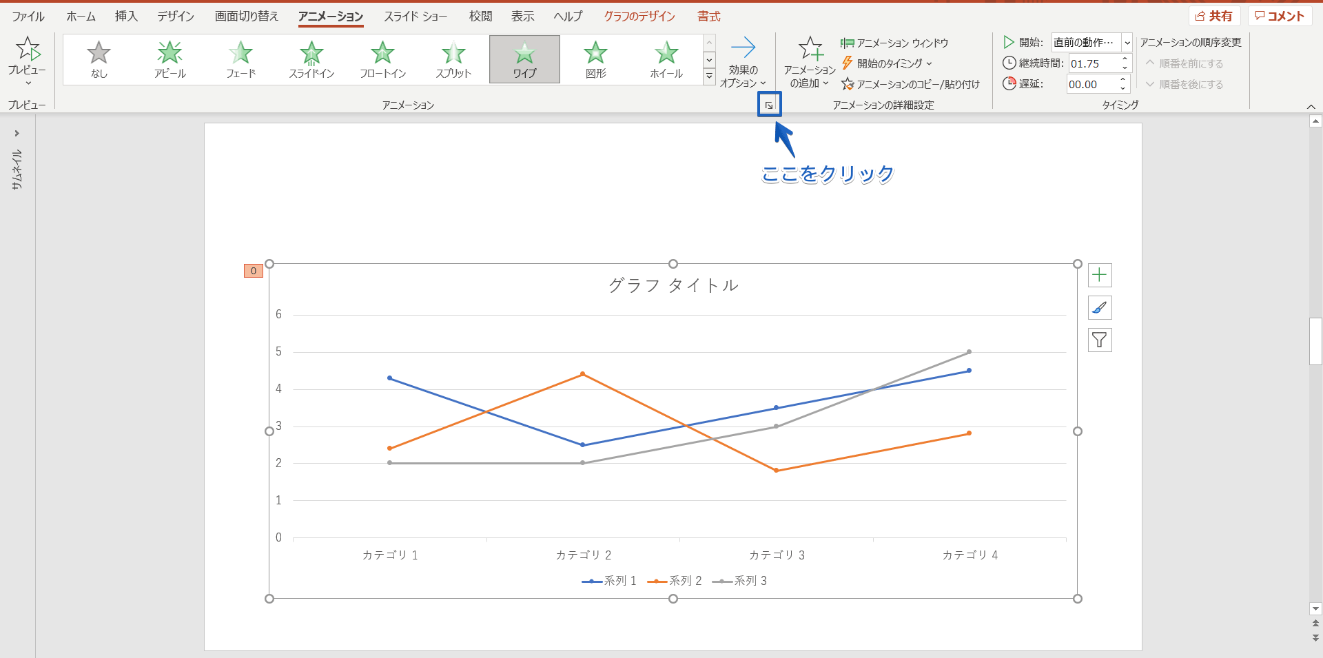 パワーポイントのグラフにアニメーションを設定 ひとつずつ表示する簡単手順を紹介