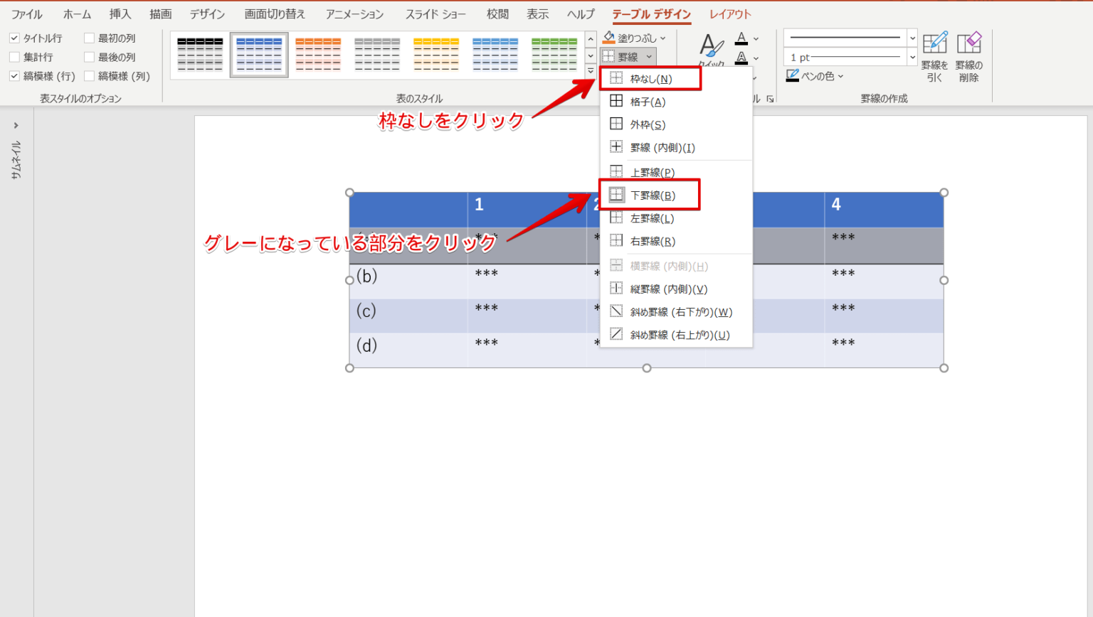 【パワーポイントの表】罫線を引く方法や編集をする!すぐに使える便利技を伝授!