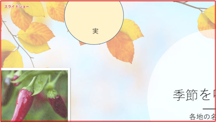 スライドショーのスライドを拡大する