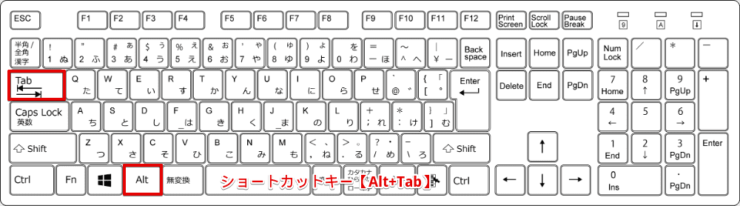 ショートカットキー【Alt+Tab】