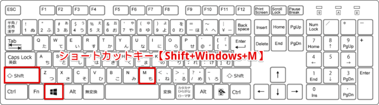 ショートカットキー【Windows+Shift】