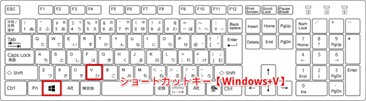 ショートカットキー【Windows+V】