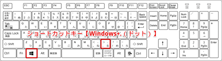 ショートカットキー【Windows+.（ドット）】