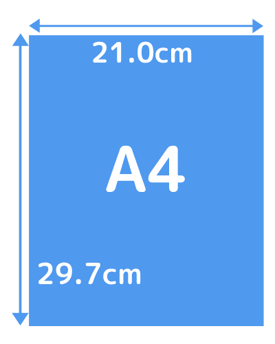 A4=21.0×29.7cm