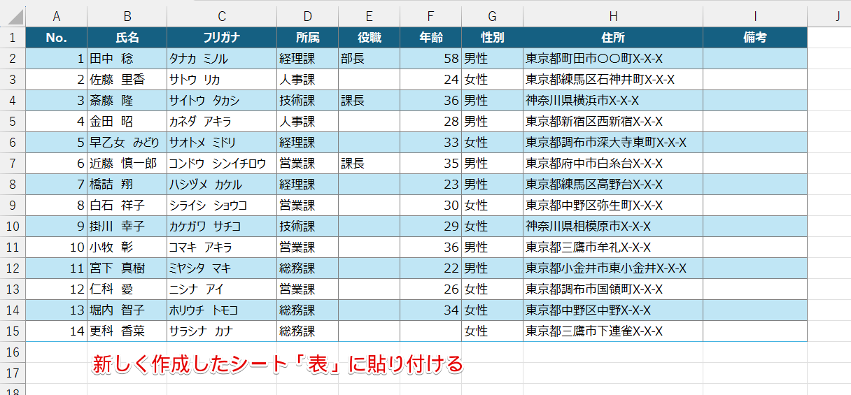 加工用シート「表」に貼り付ける
