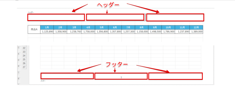 ページ番号を挿入したい枠を選択する