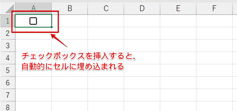 自動的にセルに埋め込まれる