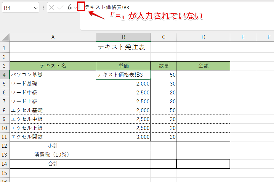 入力した文字がそのまま表示されている